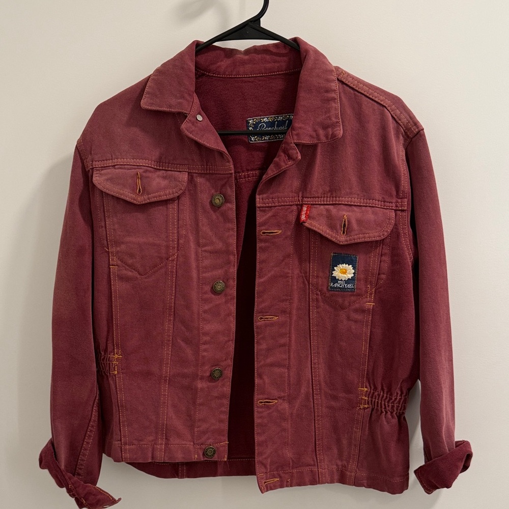 Vintage Red Denim Jacket